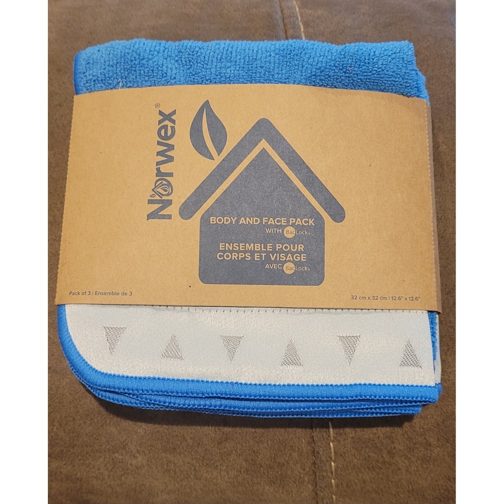 Norwex Set of 3 Body and Face Pack Marine Blue